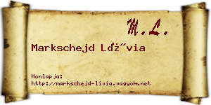 Markschejd Lívia névjegykártya